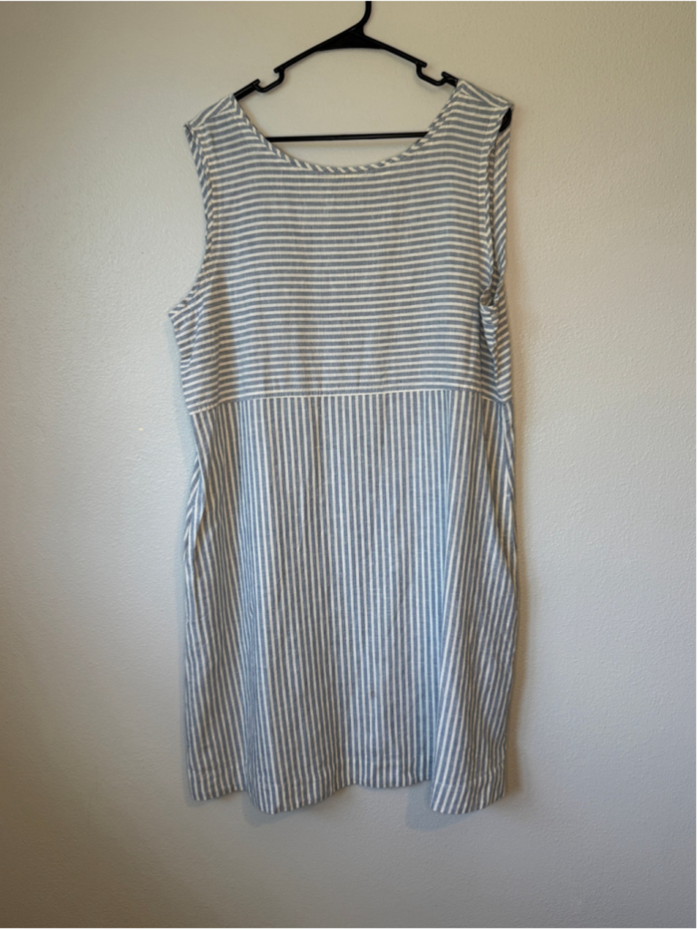 Eileen Fisher Hemp Organic Cotton Striped Dress L